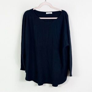 Gentle Herd 100% Cashmere Boatneck Sweater in Black Size XXXL